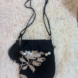 Chic Black and Cream Crossbody Bag